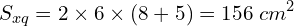 \[S_{xq}=2\times6\times(8+5)=156\;cm^2\]