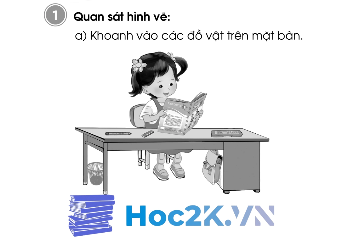 Bài 1: Trên - Dưới. Phải - Trái. Trước - Sau. Ở giữa - Hình 1