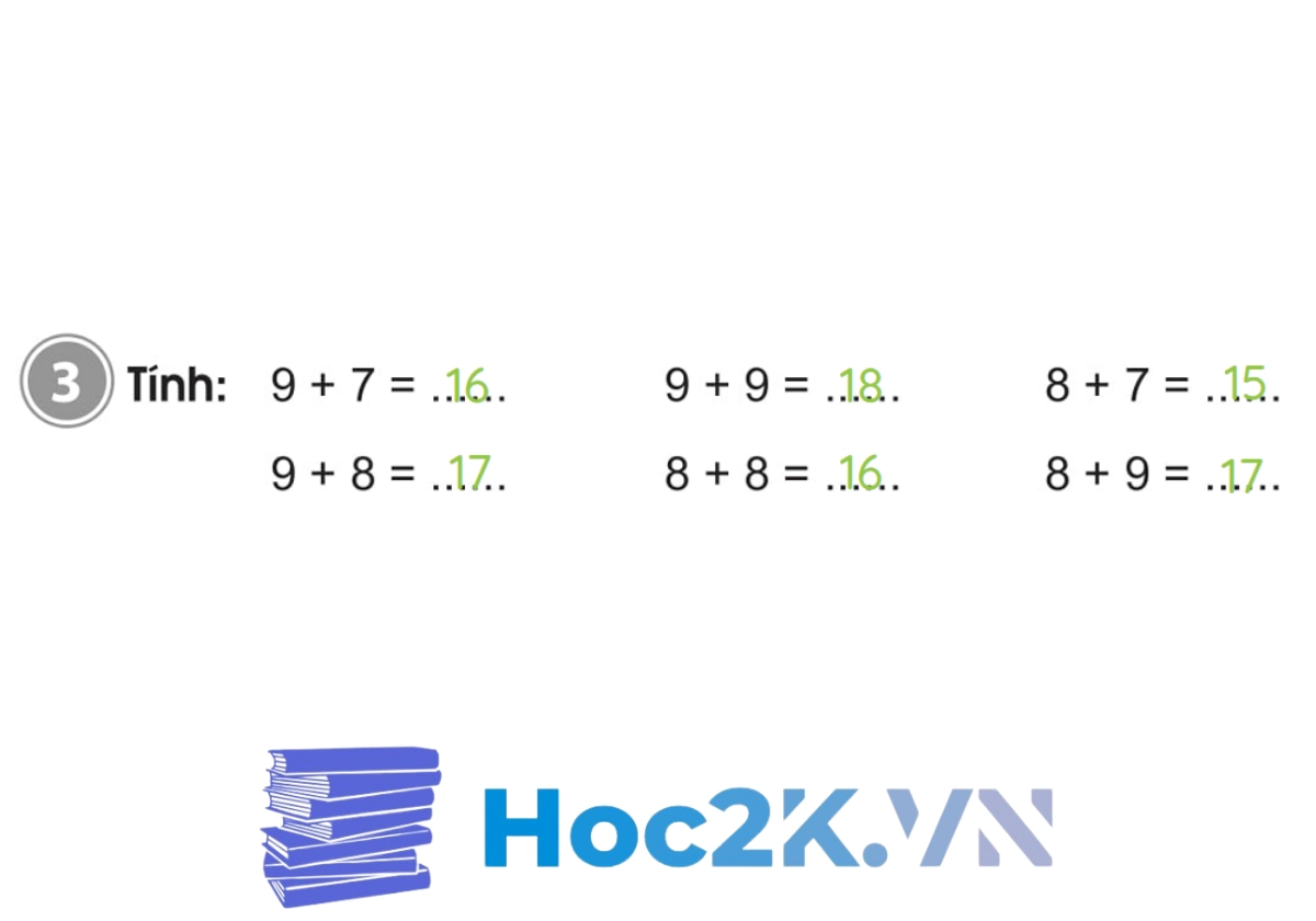 Bài 10: Phép cộng (có nhớ) trong phạm vi 20 (tiếp theo) - Hình 6