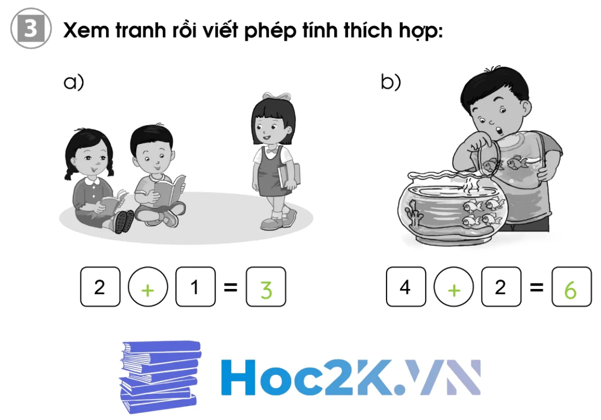 Bài 15: Làm quen với Phép cộng - Dấu cộng (tiếp theo) - Hình 6