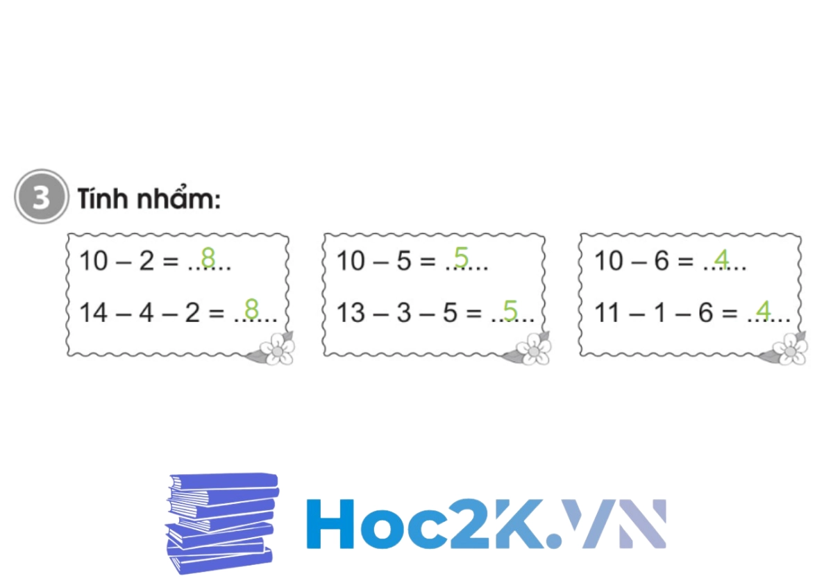 Bài 15: Luyện tập phép trừ (không nhớ) trong phạm vi 20 - Hình 6