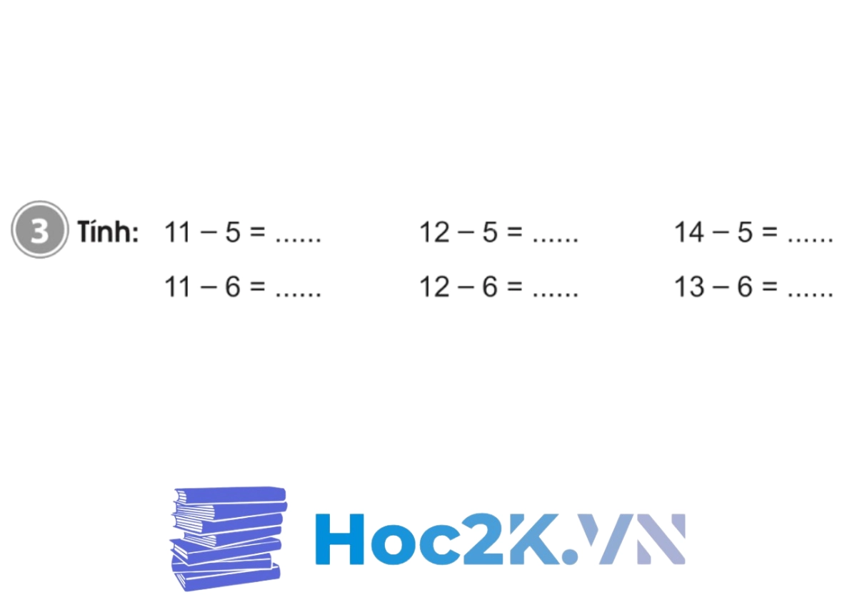 Bài 16: Phép trừ (có nhớ) trong phạm vi 20 - Hình 5