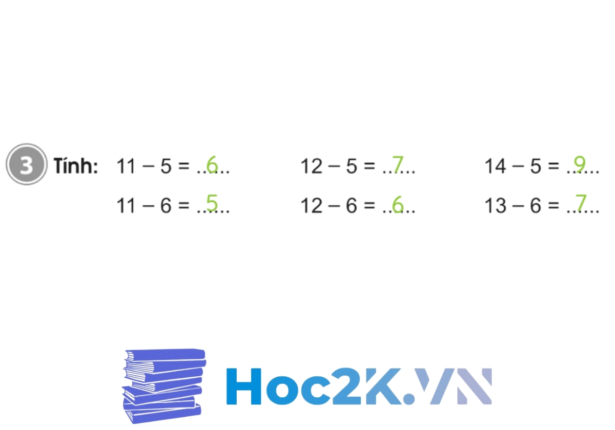 Bài 16: Phép trừ (có nhớ) trong phạm vi 20 - Hình 6