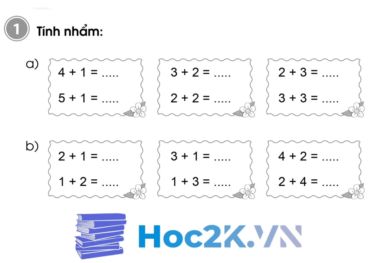 Bài 17: Phép cộng trong phạm vi 6 (tiếp theo) - Hình 1