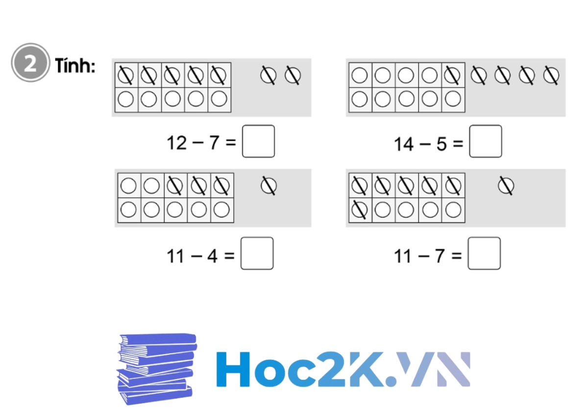 Bài 17: Phép trừ (có nhớ) trong phạm vi 20 (tiếp theo) - Hình 3