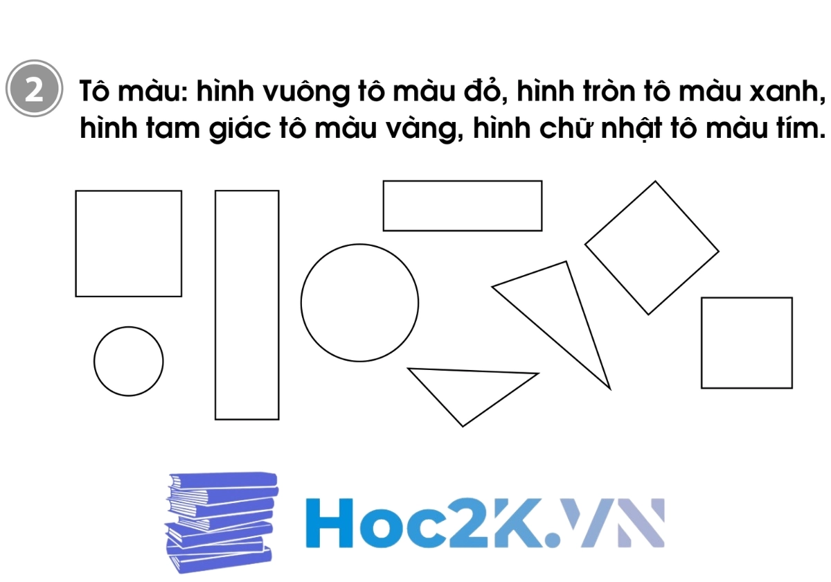 Bài 2: Hình vuông - Hình tròn - Hình tam giác - Hình chữ nhật - Hình 3