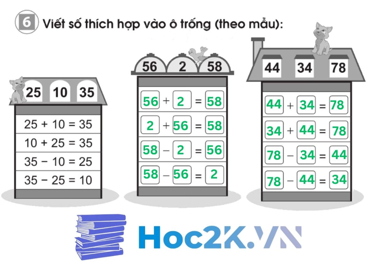 Bài 2: Ôn tập về phép cộng, phép trừ (không nhớ) trong phạm vi 100 - Hình 12