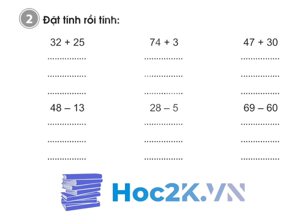 Bài 2: Ôn tập về phép cộng, phép trừ (không nhớ) trong phạm vi 100 - Hình 3