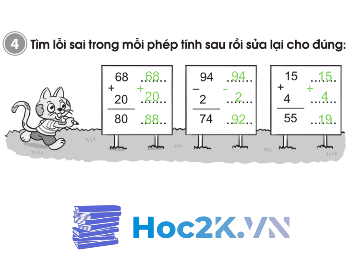 Bài 2: Ôn tập về phép cộng, phép trừ (không nhớ) trong phạm vi 100 - Hình 8