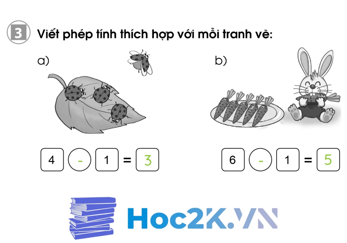 Bài 24: Làm quen với Phép trừ - Dấu trừ - Hình 6