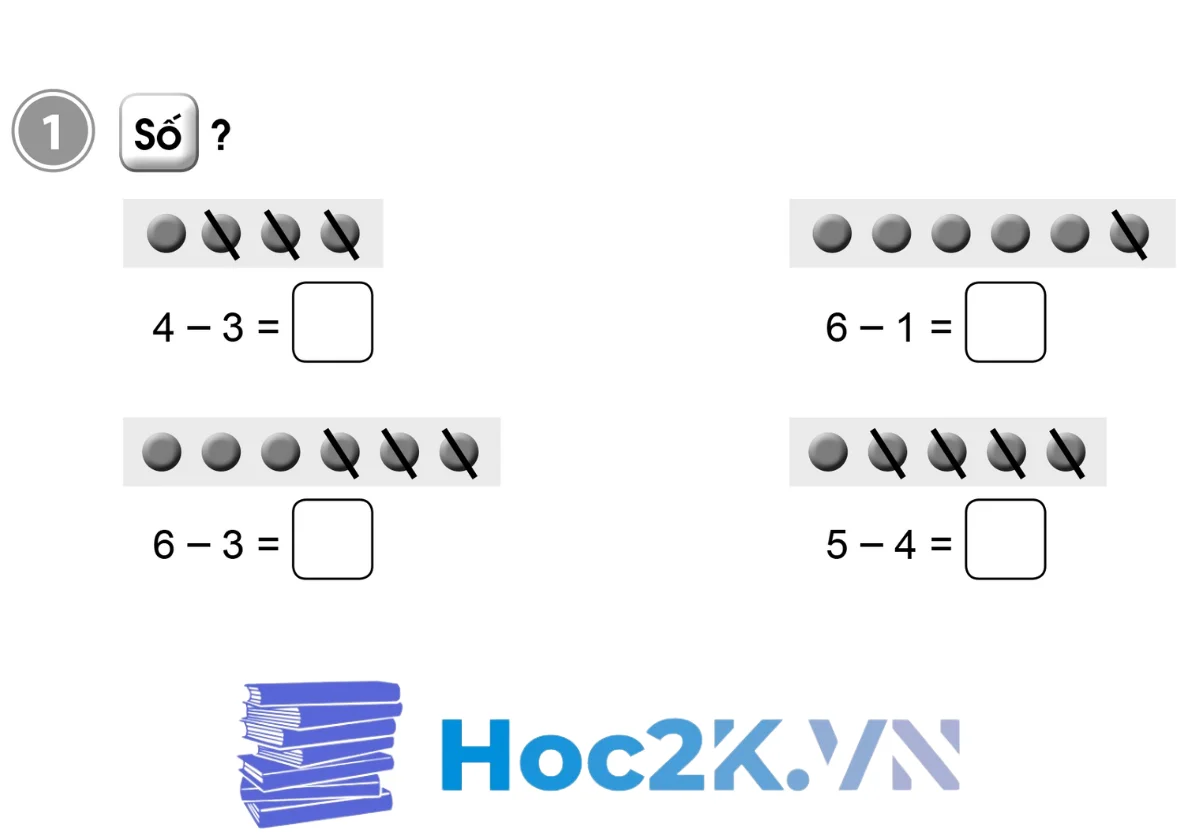 Bài 25: Phép trừ trong phạm vi 6 - Hình 1