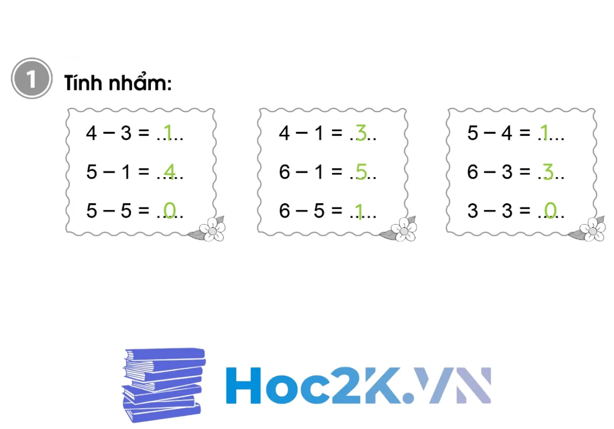 Bài 27: Phép trừ trong phạm vi 6 (tiếp theo) - Hình 2