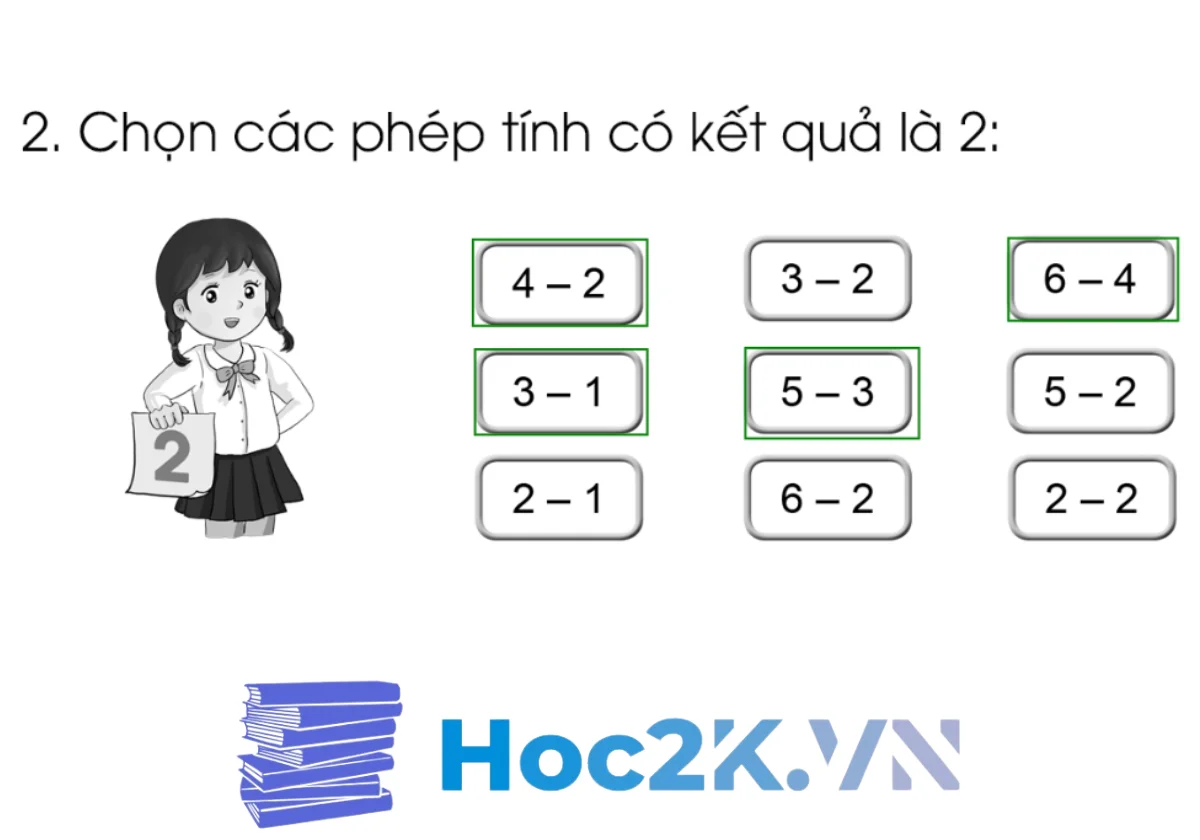 Bài 27: Phép trừ trong phạm vi 6 (tiếp theo) - Hình 4