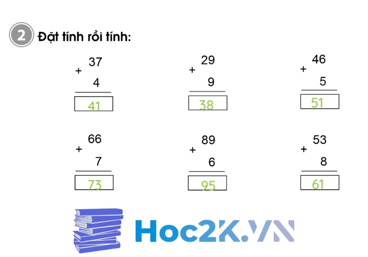 Bài 30: Phép cộng (có nhớ) trong phạm vi 100 (tiếp theo) - Hình 4