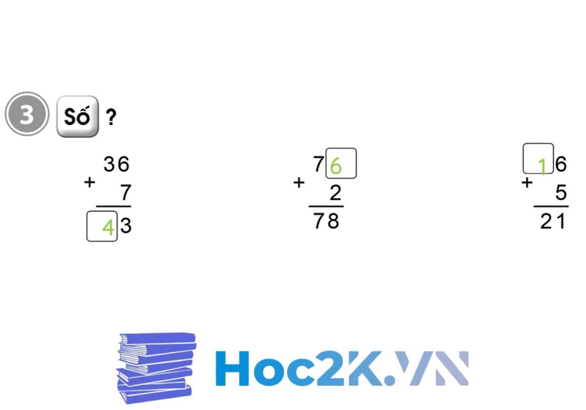 Bài 30: Phép cộng (có nhớ) trong phạm vi 100 (tiếp theo) - Hình 6