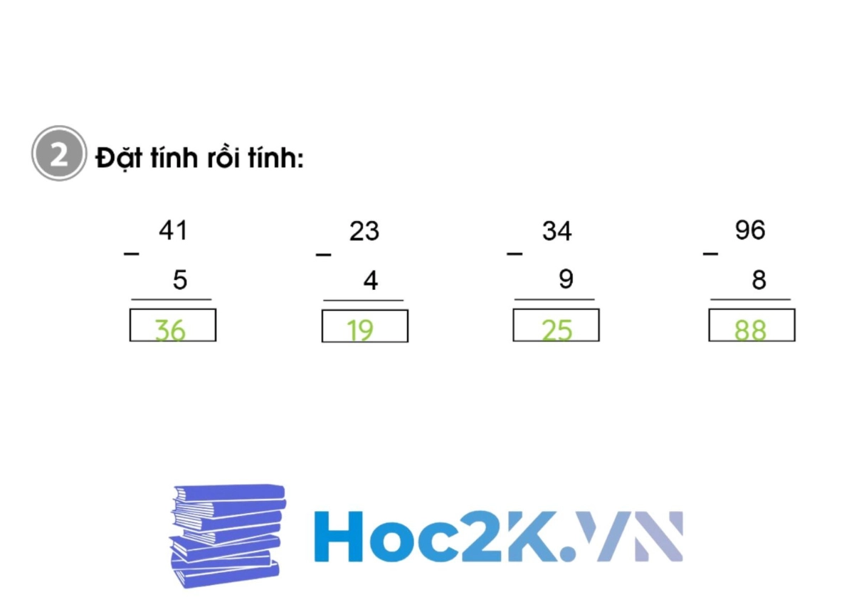 Bài 34: Phép trừ (có nhớ) trong phạm vi 100 (tiếp theo) - Hình 4