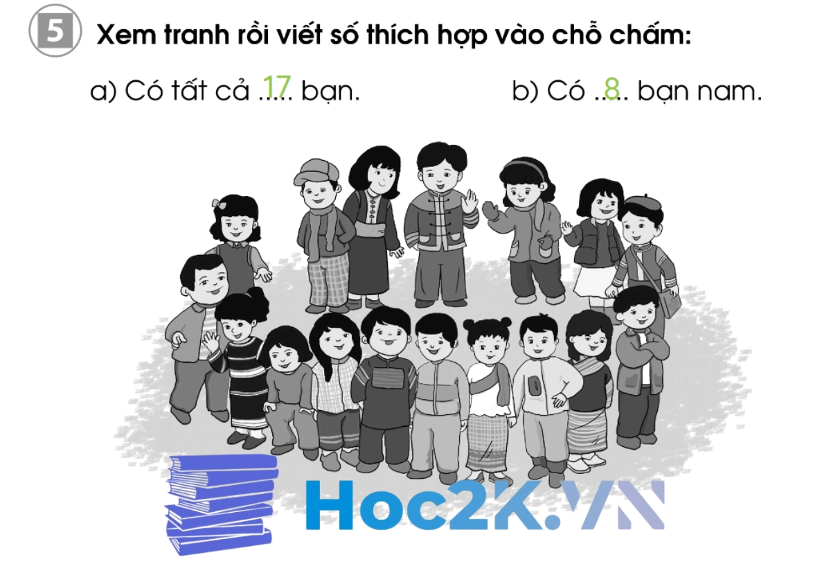 Bài 40: Các số 17, 18, 19, 20 trang 6,7 - Hình 10