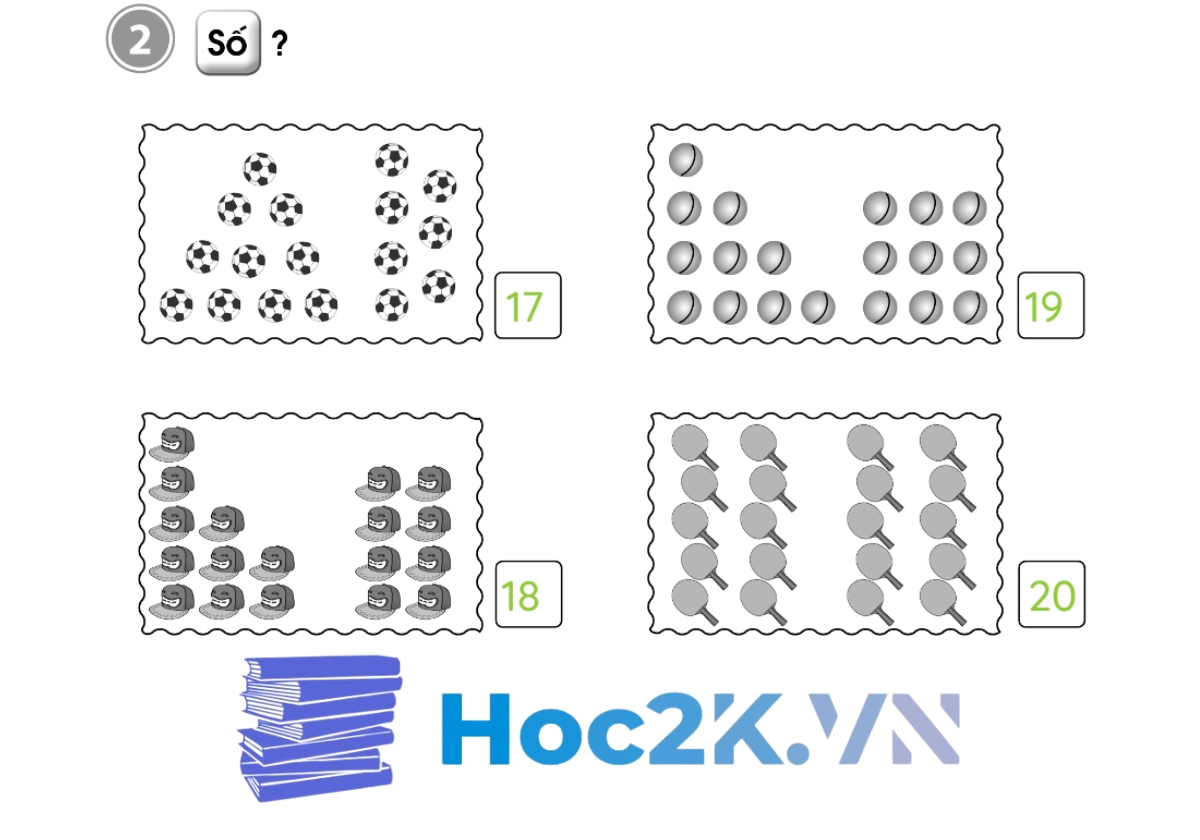 Bài 40: Các số 17, 18, 19, 20 trang 6,7 - Hình 4