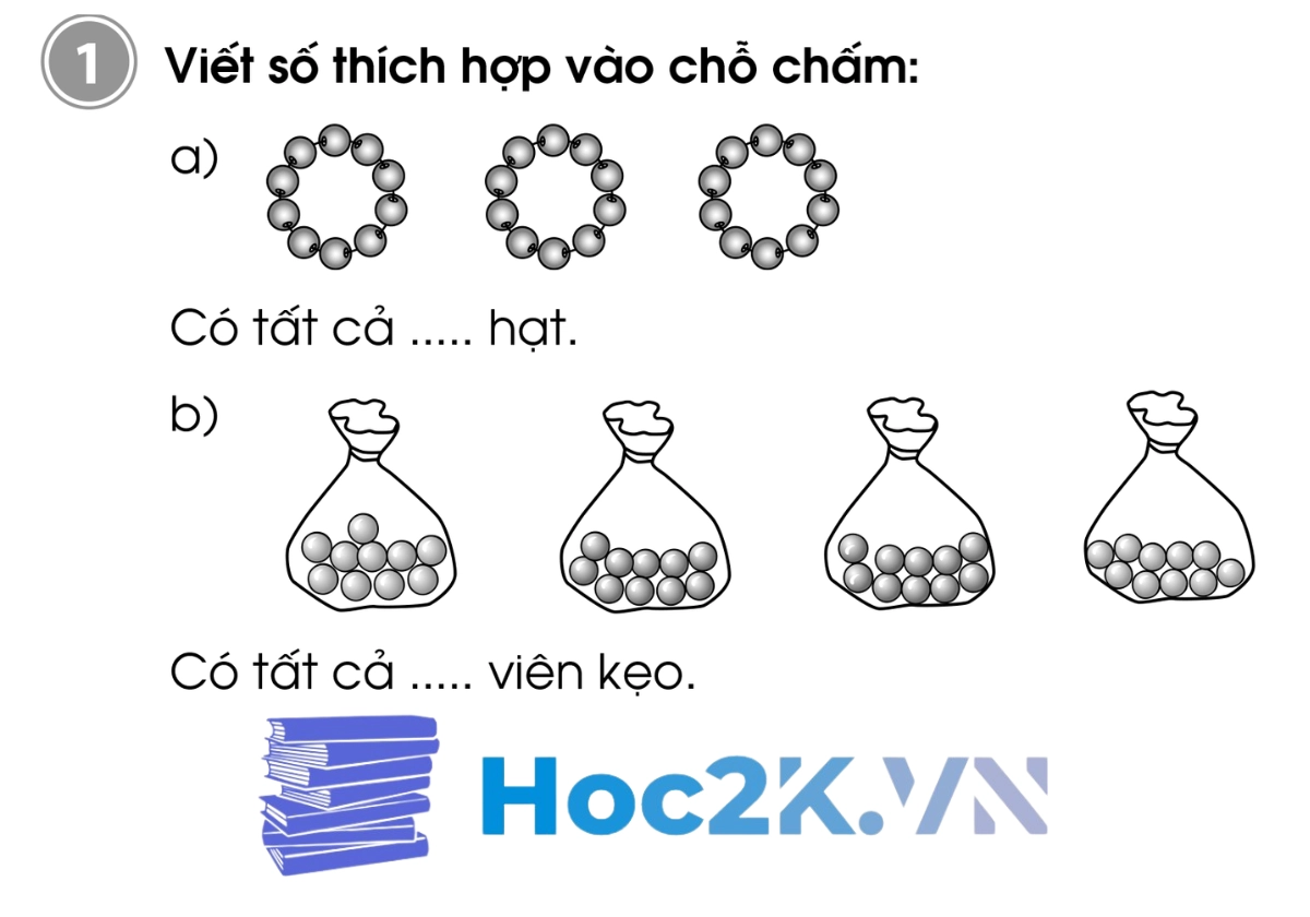 Bài 42: Các số 10, 20, 30, 40, 50, 60, 70, 80, 90 - Hình 1