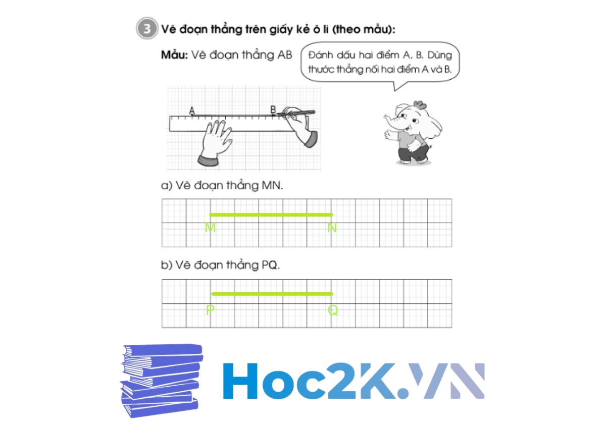 Bài 42: Điểm - Đoạn thẳng - Hình 6