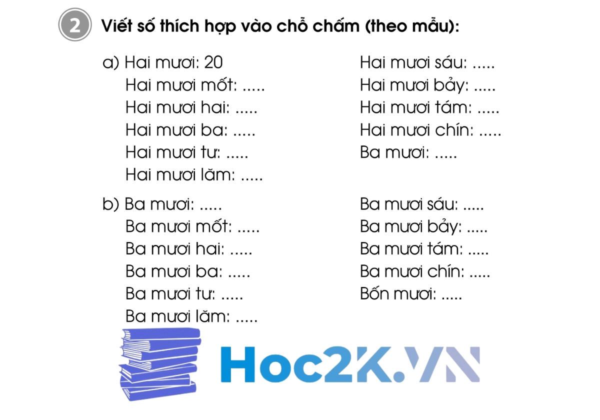 Bài 43: Các số có hai chữ số (từ 21 đến 40) - Hình 3