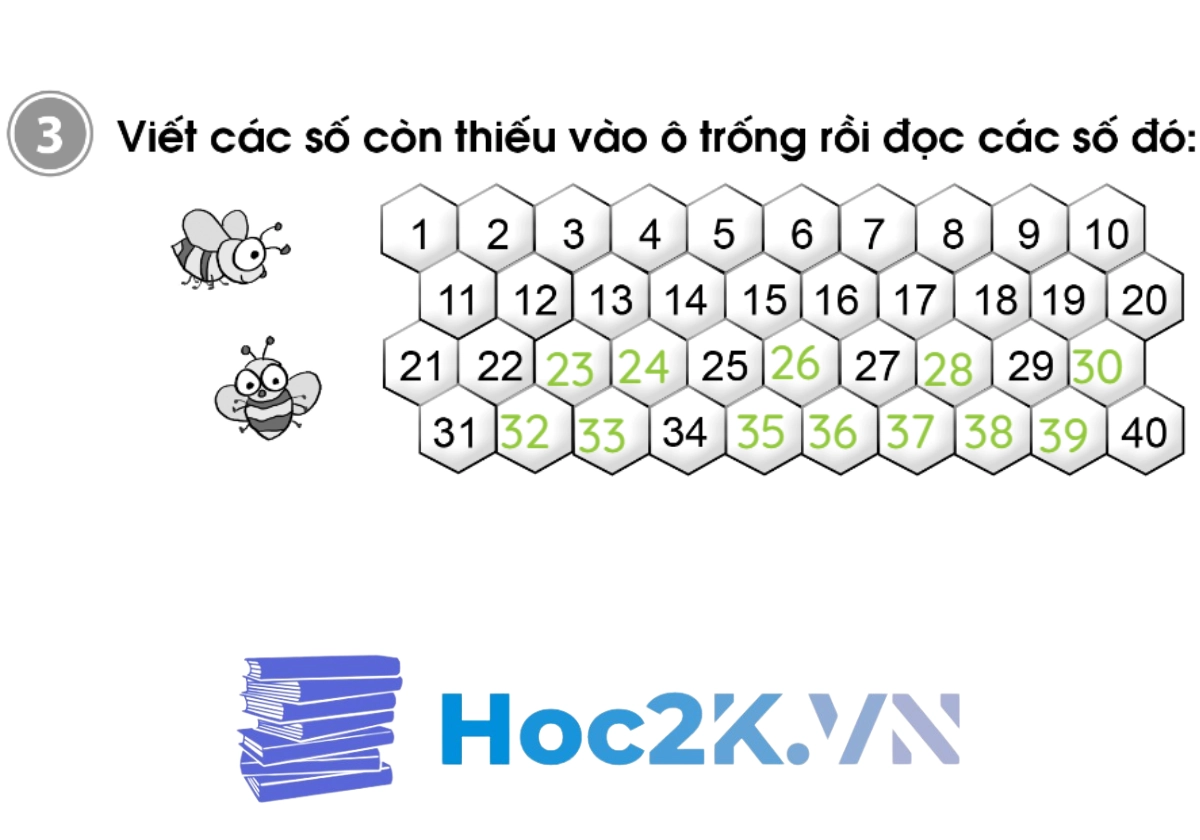 Bài 43: Các số có hai chữ số (từ 21 đến 40) - Hình 7