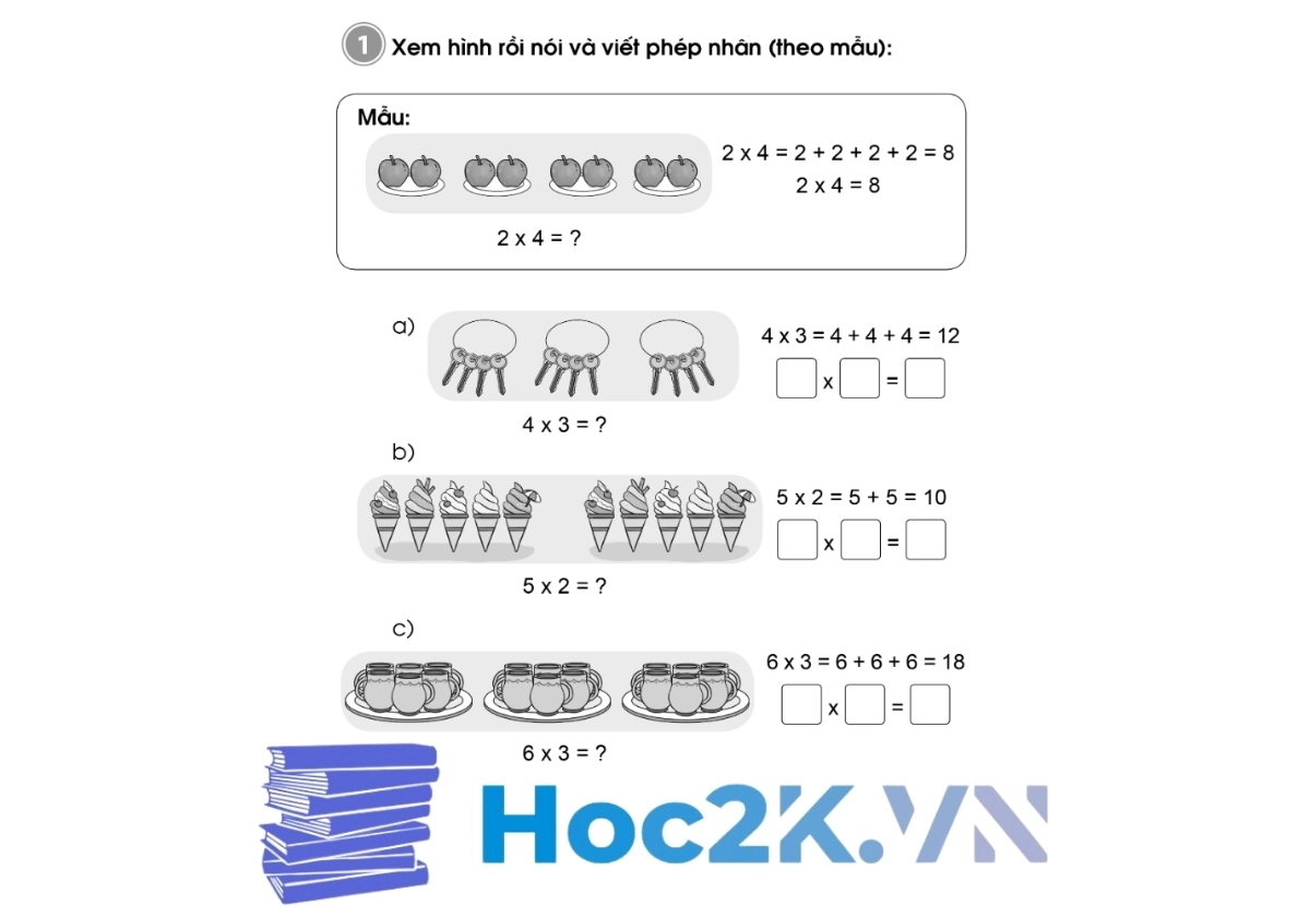 Bài 53: Phép nhân - Hình 1 Bài 53: Phép nhân - Hình 1