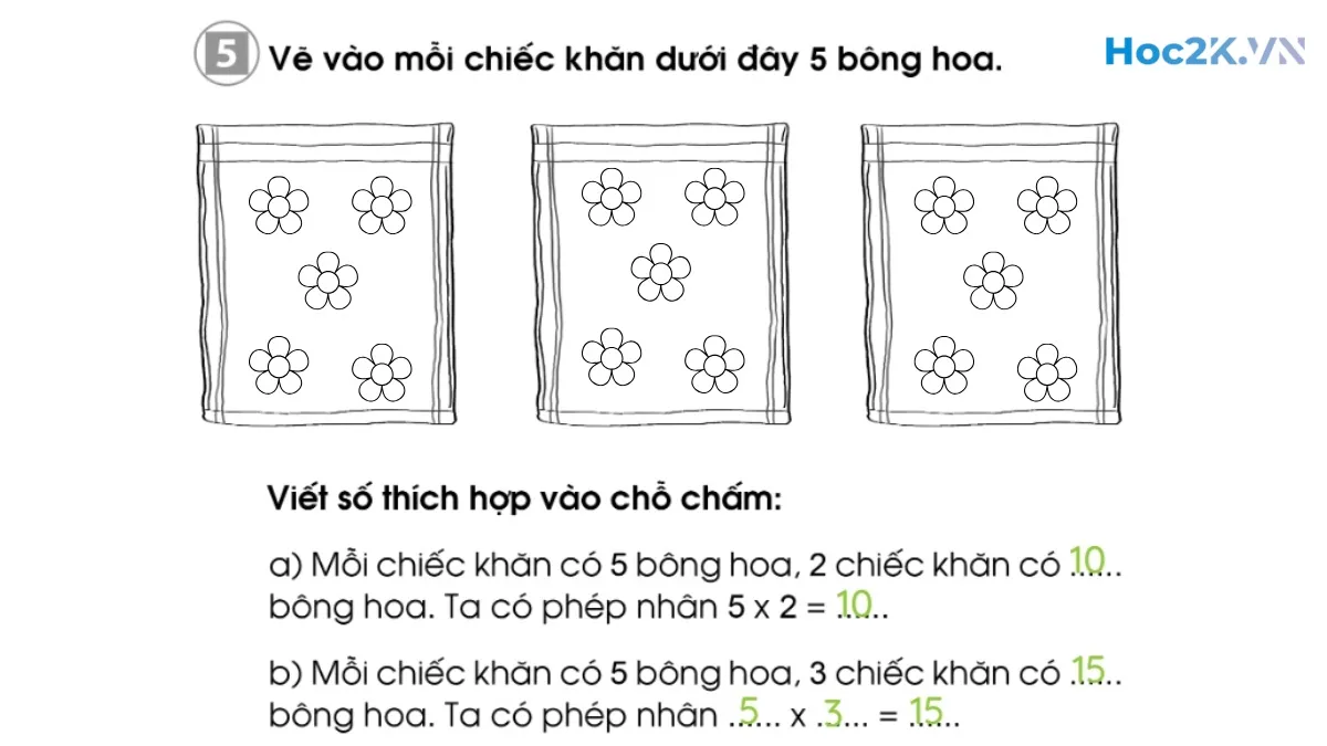 Bài 56: Bảng nhân 5 - Hình 10