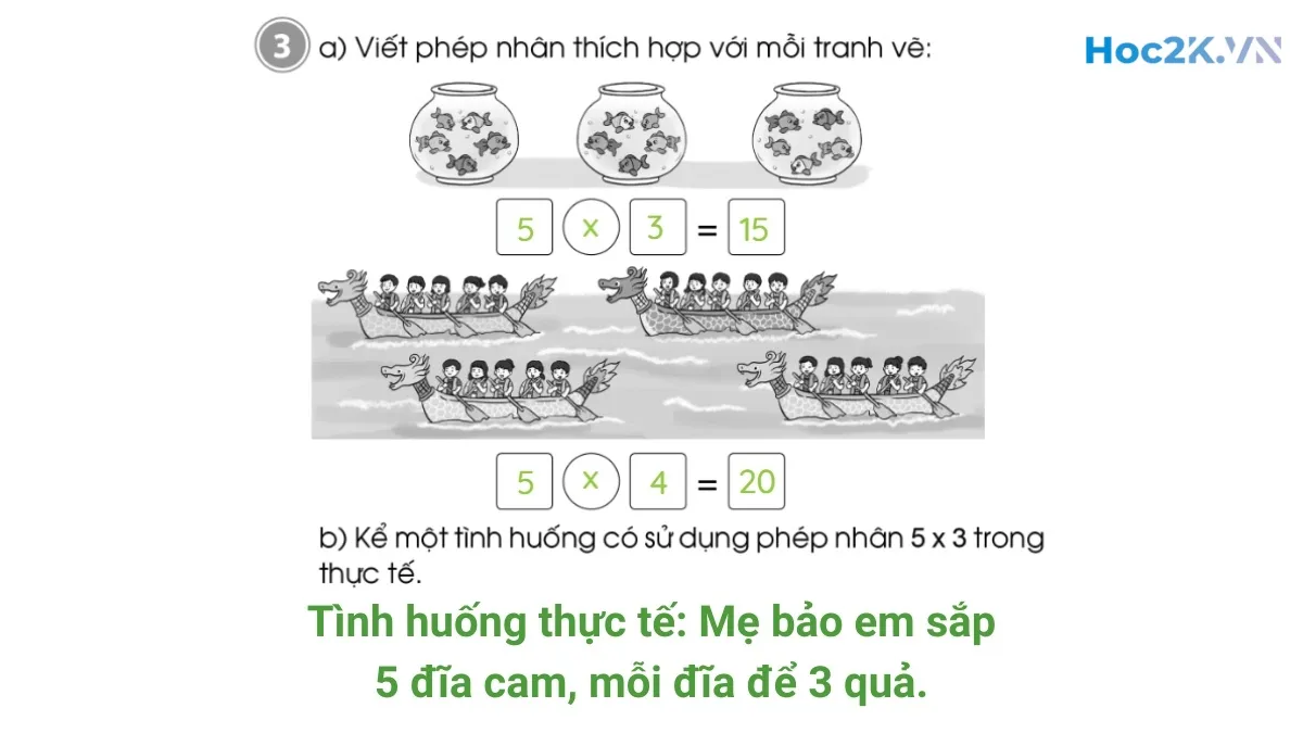 Bài 56: Bảng nhân 5 - Hình 6 Bài 56: Bảng nhân 5 - Hình 6