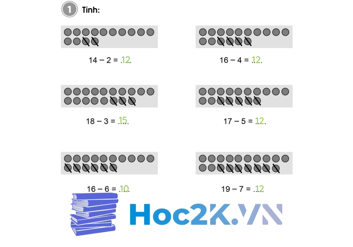 Bài 57: Phép trừ dạng 17 – 2 - Hình 2