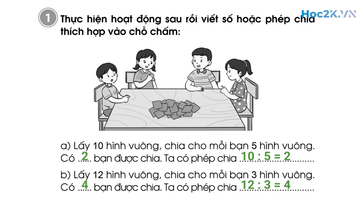 Bài 58: Phép chia - Hình 2 Bài 58: Phép chia - Hình 2