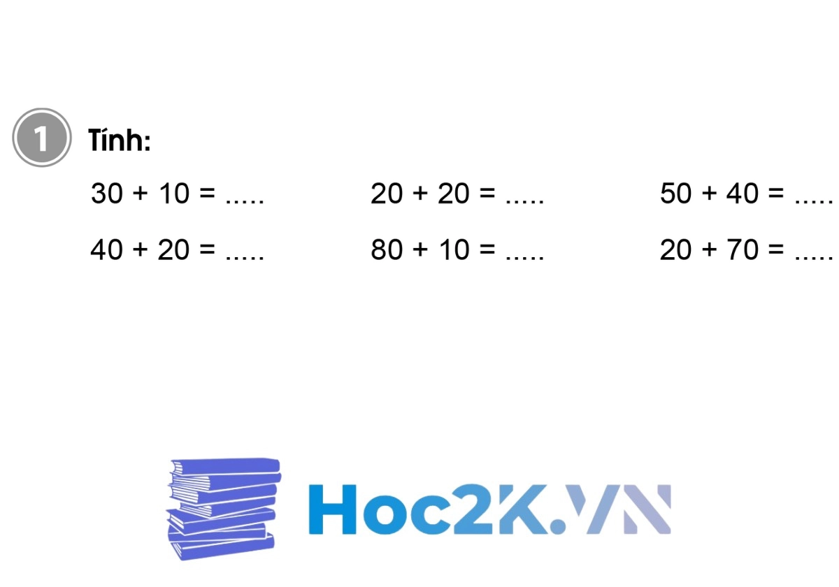 Bài 59: Cộng, trừ các số tròn chục - Hình 1