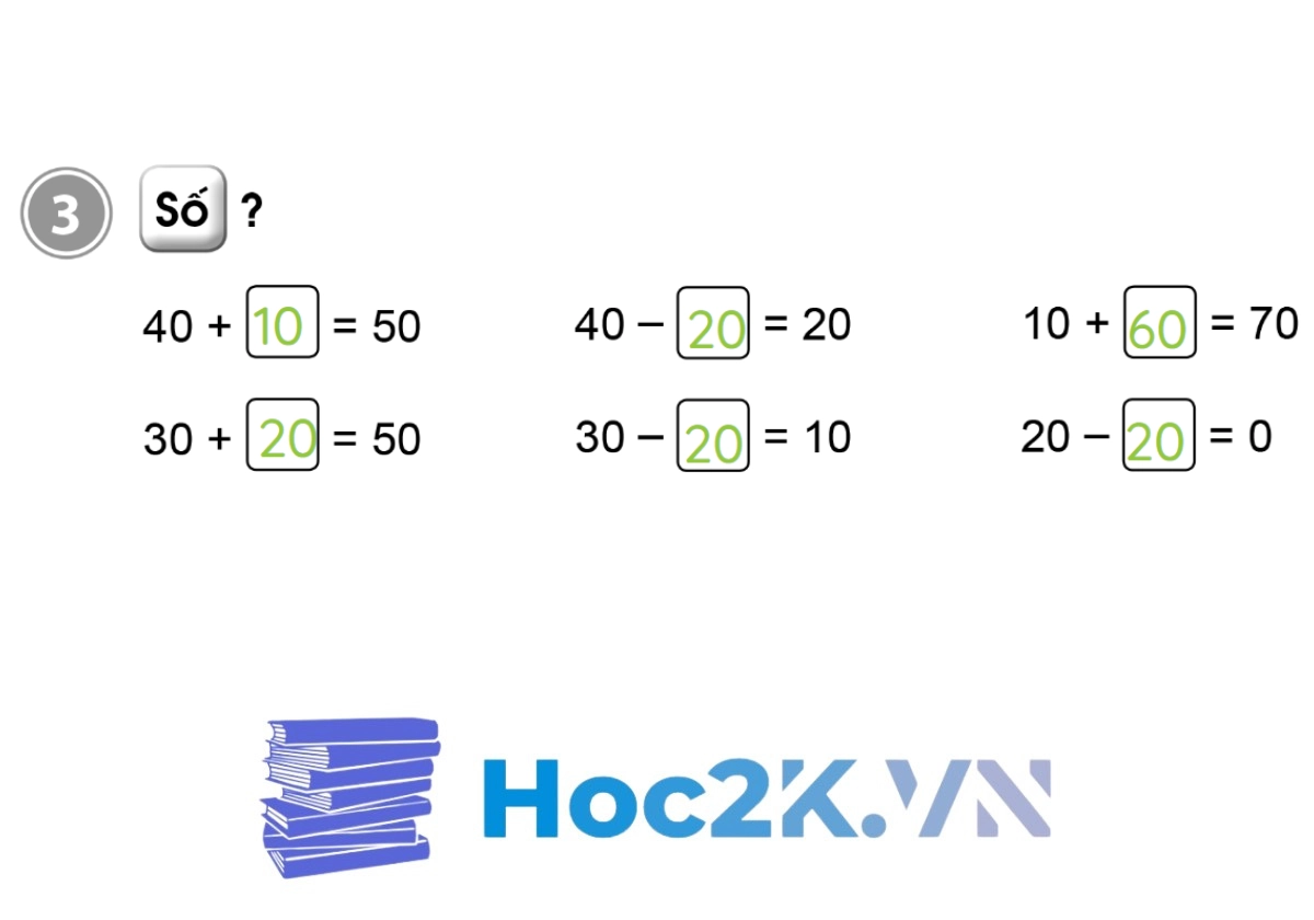 Bài 59: Cộng, trừ các số tròn chục - Hình 6