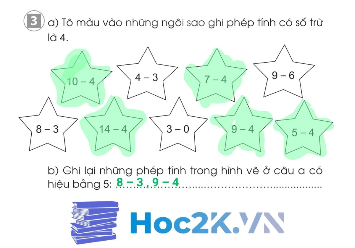 Bài 6: Số bị trừ - Số trừ - Hiệu - Hình 6