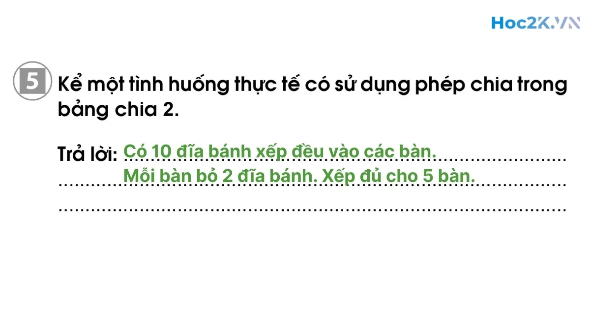 Bài 60: Bảng chia 2 - Hình 10 Bài 60: Bảng chia 2 - Hình 10