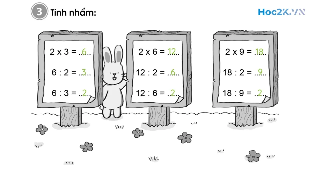 Bài 60: Bảng chia 2 - Hình 6 Bài 60: Bảng chia 2 - Hình 6