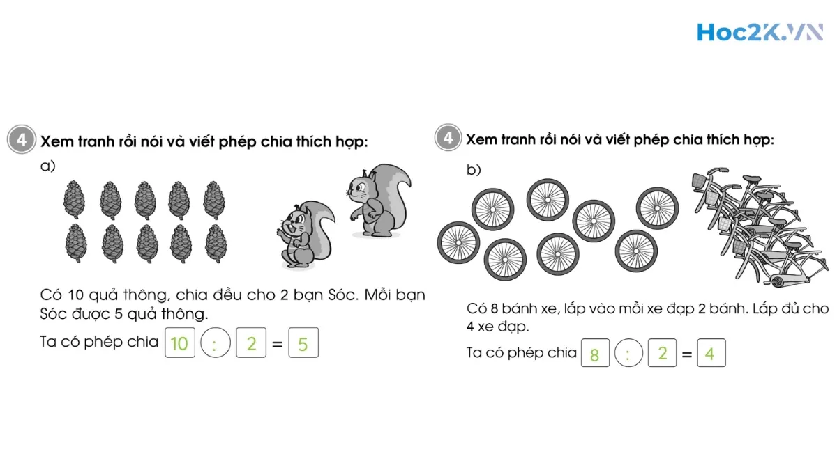 Bài 60: Bảng chia 2 - Hình 8 Bài 60: Bảng chia 2 - Hình 8