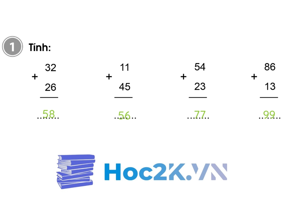 Bài 60: Phép cộng dạng 25+14 - Hình 2