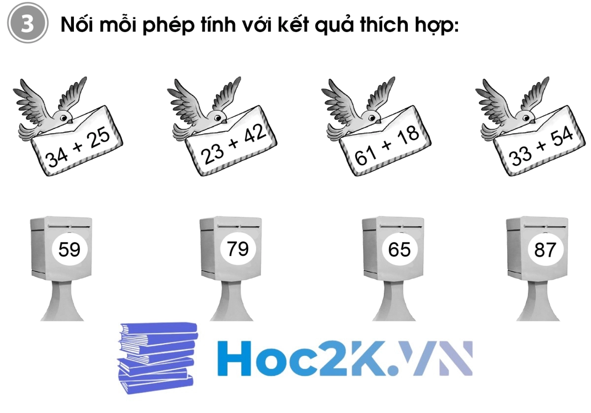 Bài 60: Phép cộng dạng 25+14 - Hình 5