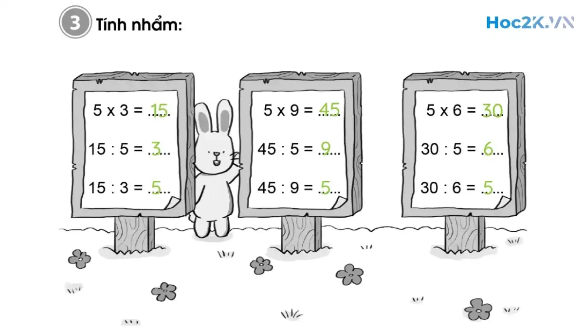 Bài 61: Bảng chia 5 - Hình 6 Bài 61: Bảng chia 5 - Hình 6