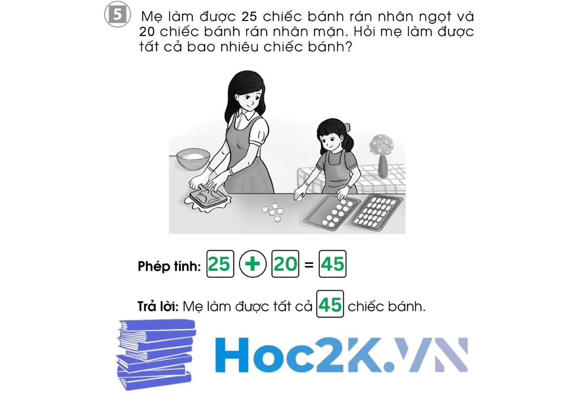 Bài 61: Phép cộng dạng 25+4, 25+40 - Hình 10