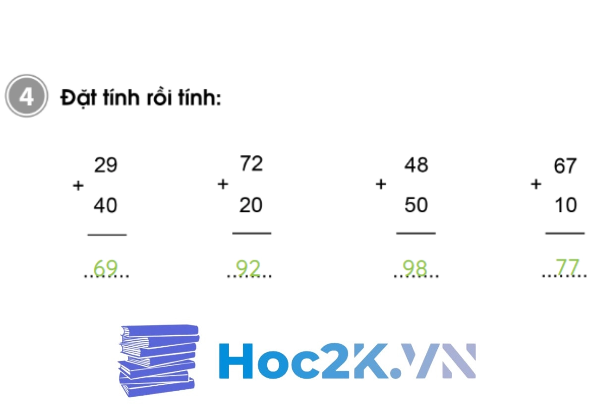 Bài 61: Phép cộng dạng 25+4, 25+40 - Hình 8