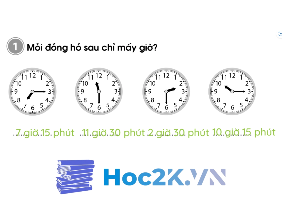 Bài 68: Giờ - Phút - Hình 2 Bài 68: Giờ - Phút - Hình 2