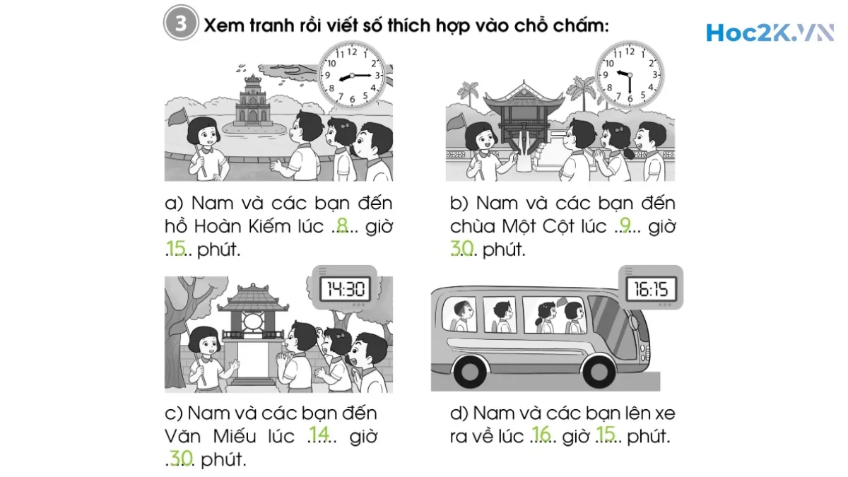 Bài 68: Giờ - Phút - Hình 6 Bài 68: Giờ - Phút - Hình 6