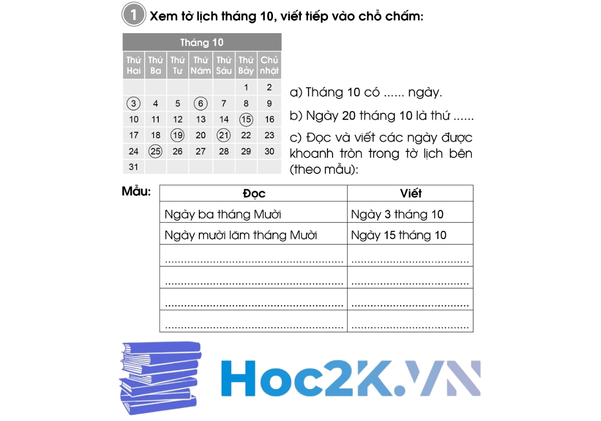 Bài 69: Ngày - Tháng - Hình 1 Bài 69: Ngày - Tháng - Hình 1