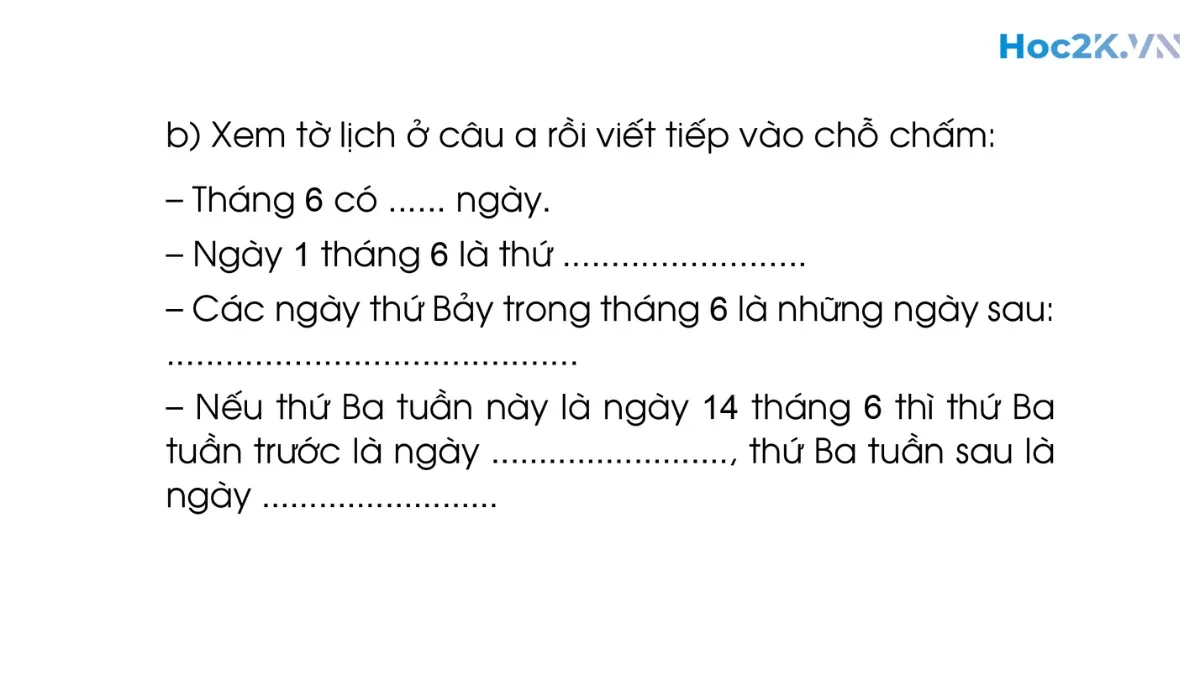 Bài 69: Ngày - Tháng - Hình 5 Bài 69: Ngày - Tháng - Hình 5