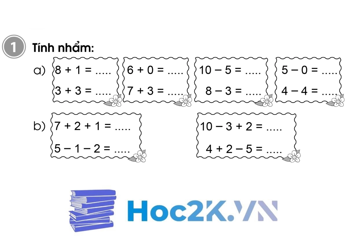 Bài 72: Ôn tập phép cộng, phép trừ trong phạm vi 10 - Hình 1