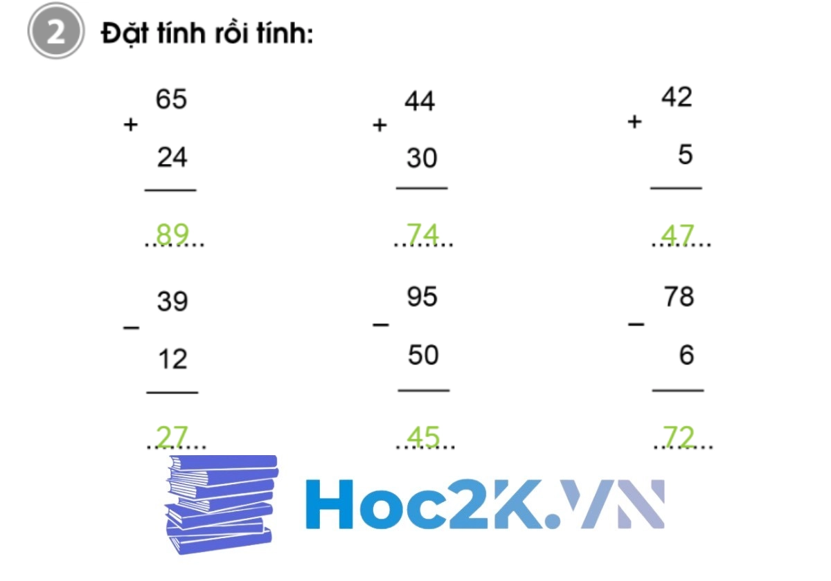 Bài 74: Ôn tập phép cộng, phép trừ trong phạm vi 100 - Hình 4