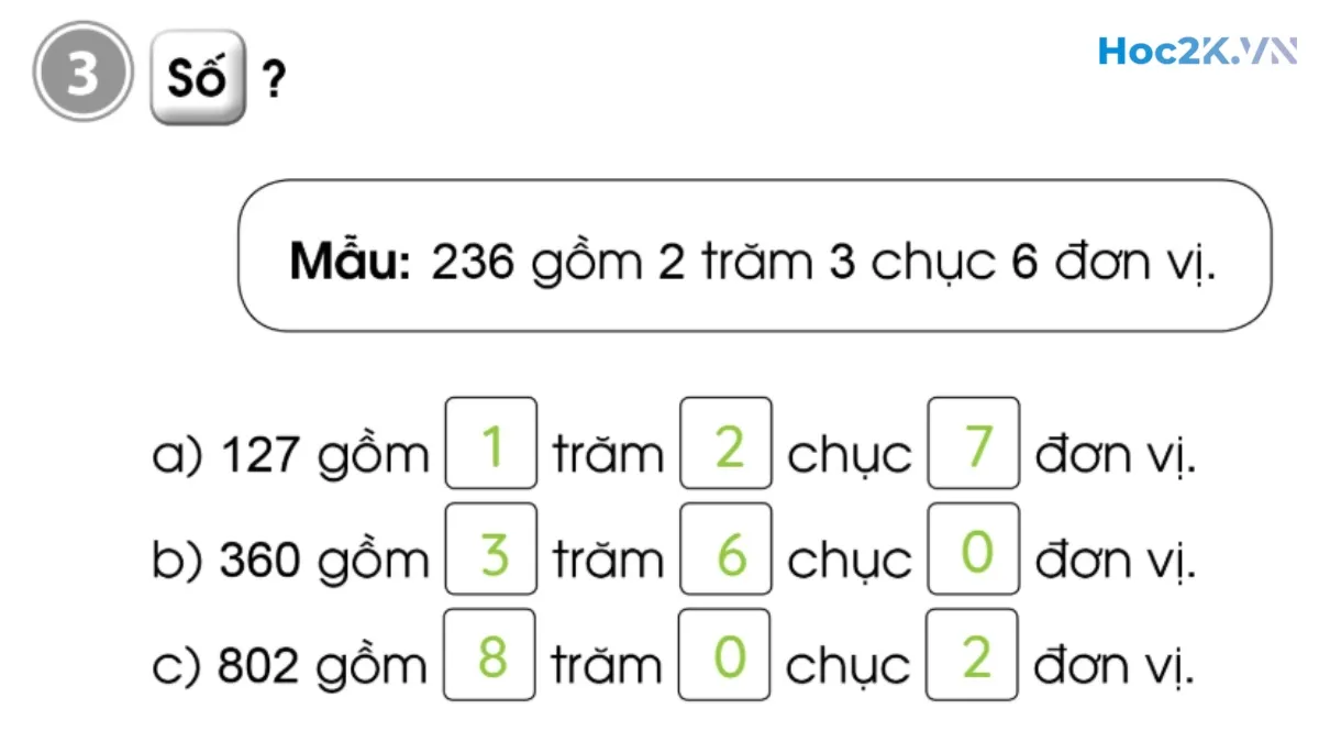 Bài 75: Các số có ba chữ số (tiếp theo) - Hình 6 Bài 75: Các số có ba chữ số (tiếp theo) - Hình 6