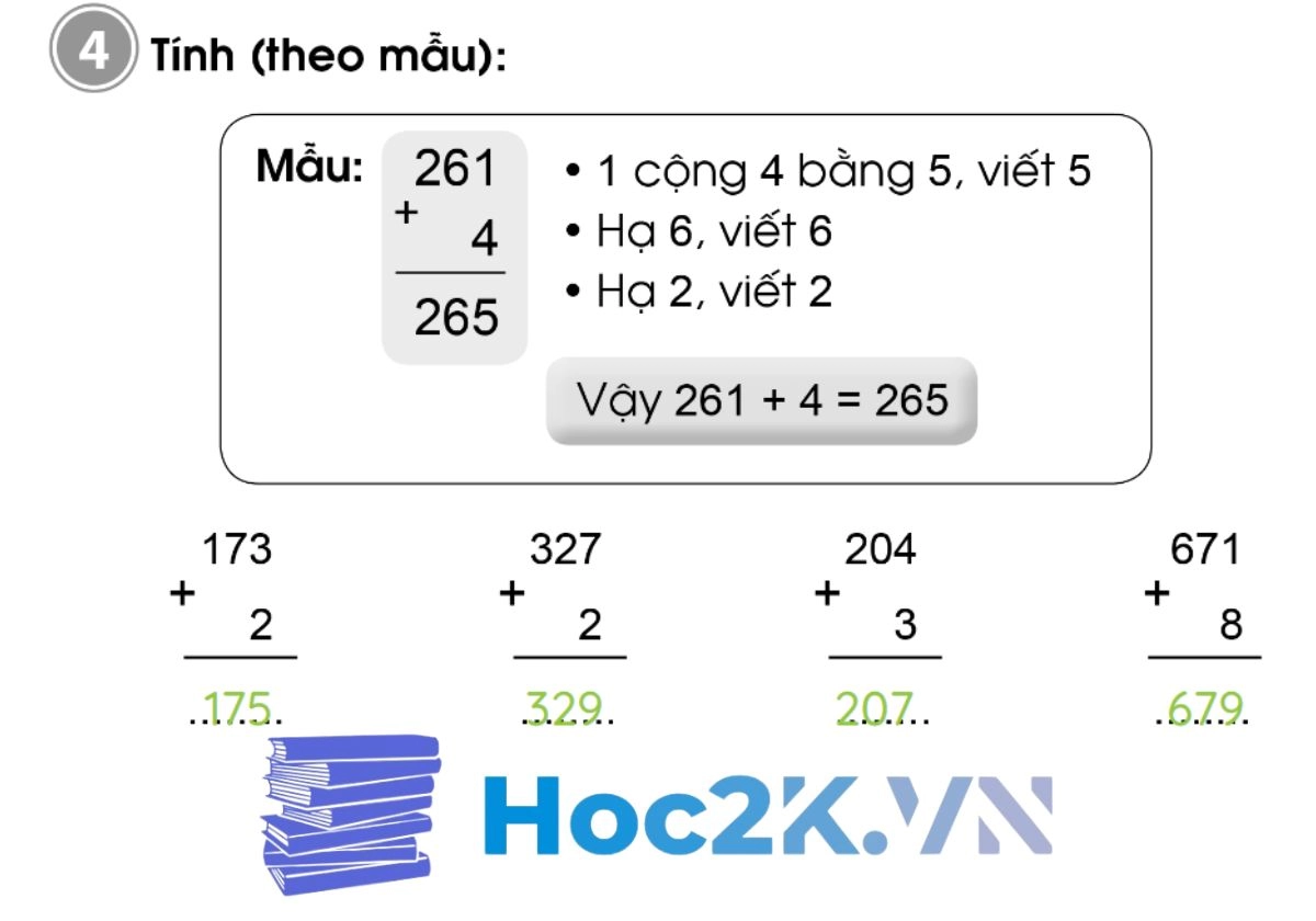 Bài 79: Phép cộng (không nhớ) trong phạm vi 1000 - Hình 8 Bài 79: Phép cộng (không nhớ) trong phạm vi 1000 - Hình 8